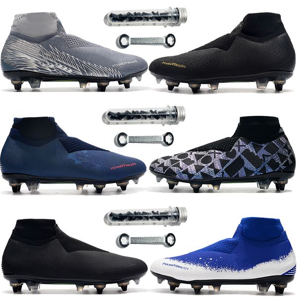 with extra steel spikes phantom vsn elite df sg men soccer cleats mens ea sports game over unticlot ghost knit waterproof soccer shoes, White;red
with extra steel spikes phantom vsn elite df sg men soccer cleats mens ea sports game over unticlot ghost knit waterproof soccer shoes, White;red