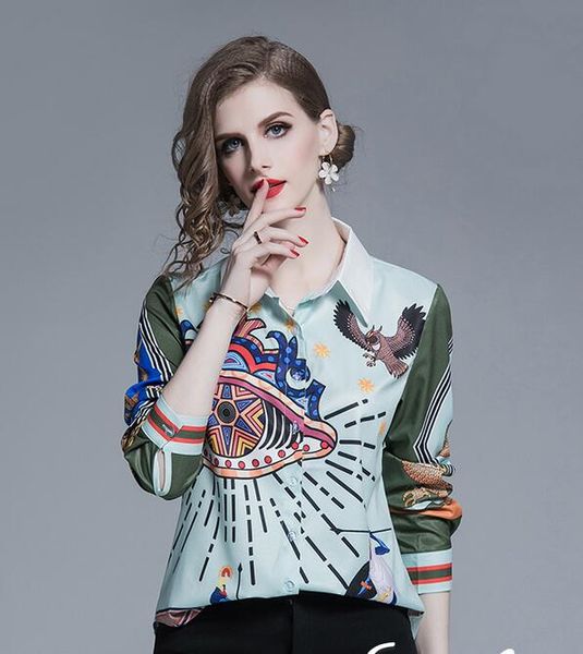 spaceship scarf printed long sleeve green women blouses spring summer shirts lapel neck fashion ladies shirts, White
spaceship scarf printed long sleeve green women blouses spring summer shirts lapel neck fashion ladies shirts, White