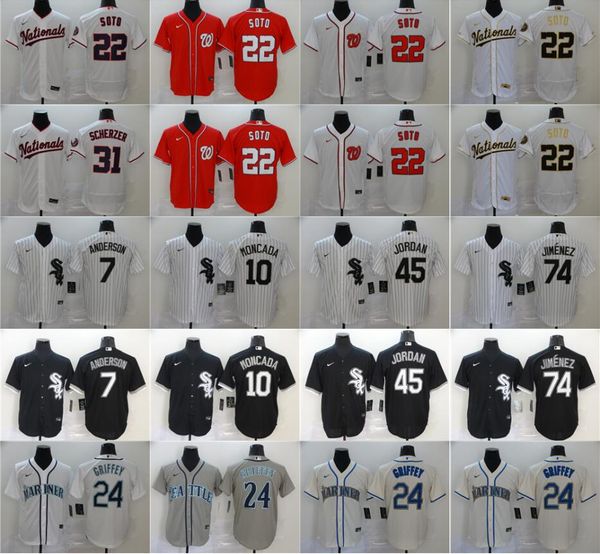 2020 flexbase 24 ken griffey jr. jersey baseball 31 max scherzer 10 yoan moncada 7 tim anderson 74 eloy jimenez 22 juan soto, Blue;black
2020 flexbase 24 ken griffey jr. jersey baseball 31 max scherzer 10 yoan moncada 7 tim anderson 74 eloy jimenez 22 juan soto, Blue;black