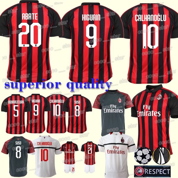 Milan Soccer Jersey 18/19 HIGUAIN Home Soccer Shirt Customized #9 HIGUAIN #10 CALHANOGLU #19 BONUCCI Football uniforms shirts
Milan Soccer Jersey 18/19 HIGUAIN Home Soccer Shirt Customized #9 HIGUAIN #10 CALHANOGLU #19 BONUCCI Football uniforms shirts