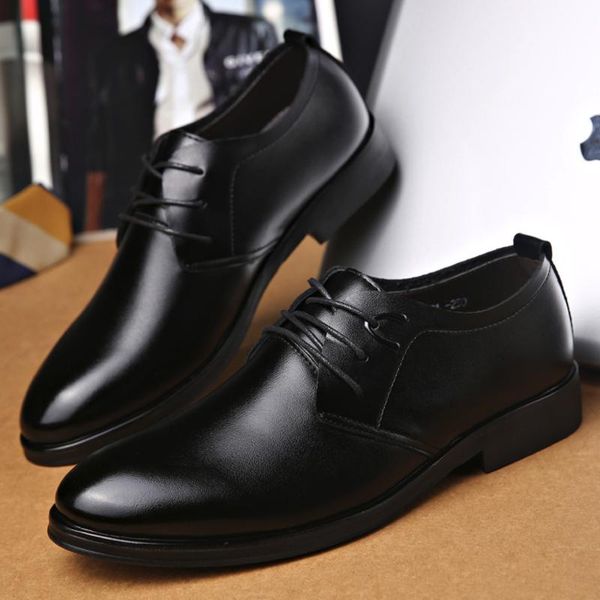 dress shoes men's business leather casual comfortable wedding shoe male suit elegant men slip on, Black
dress shoes men's business leather casual comfortable wedding shoe male suit elegant men slip on, Black