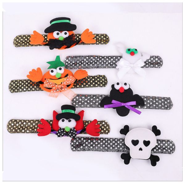 new halloween led cartoon luminous clap hand ring pumpkin slap snap bat ghost bracelets wristband for kids boys girls bangle party favor, Red;brown
new halloween led cartoon luminous clap hand ring pumpkin slap snap bat ghost bracelets wristband for kids boys girls bangle party favor, Red;brown
