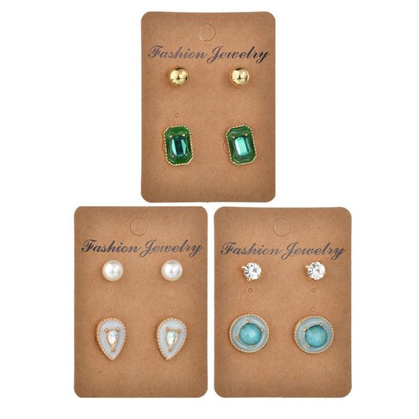 vintage crystal round geometric earrings card for women fashion rhinestone imitation pearl earrings set, Golden;silver
vintage crystal round geometric earrings card for women fashion rhinestone imitation pearl earrings set, Golden;silver