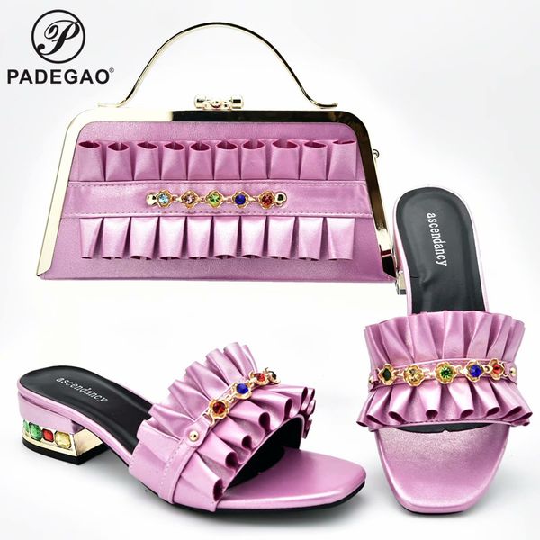 pink color pu leather shoes and bag set african design matching shoes and bag set italian for wedding party, Black
pink color pu leather shoes and bag set african design matching shoes and bag set italian for wedding party, Black