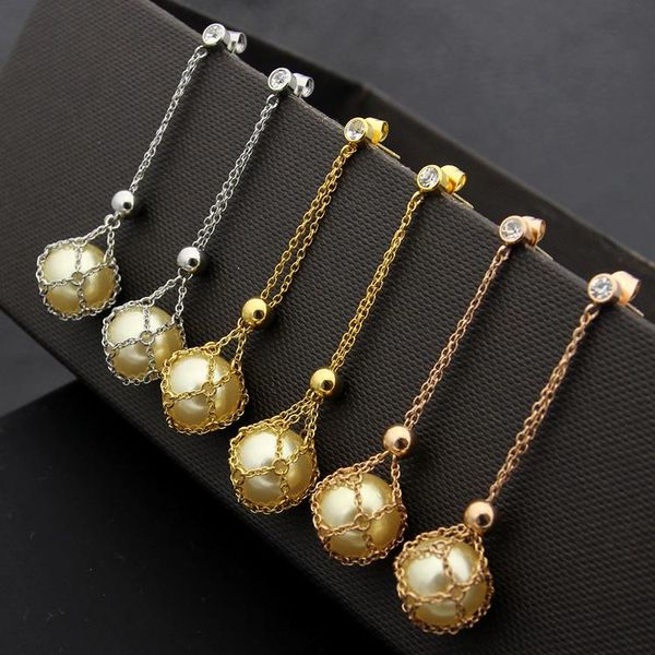 new stainless steel jewelry hanging hanging bag pearl earrings ladies white pearl love earrings pendant 1.2cm, Silver
new stainless steel jewelry hanging hanging bag pearl earrings ladies white pearl love earrings pendant 1.2cm, Silver