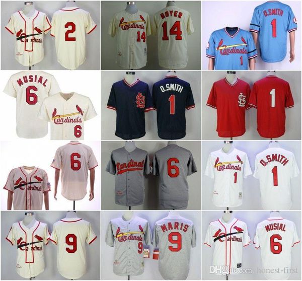Cheap St. Louis news 1# O.SMITH 2# 6# MUSIAL 9# 14# BOYER Cream White Blue Grey Retro Baseball throwback News Shirt Stitched
Cheap St. Louis news 1# O.SMITH 2# 6# MUSIAL 9# 14# BOYER Cream White Blue Grey Retro Baseball throwback News Shirt Stitched