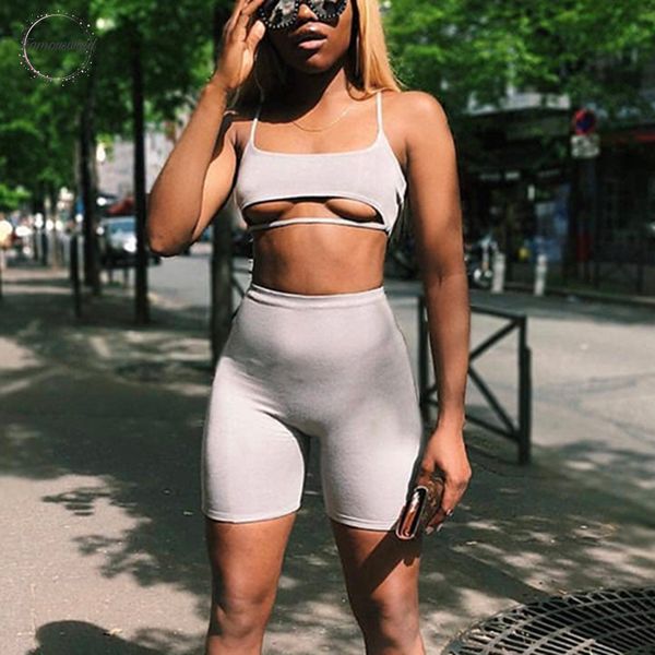 2 layers two sets set pullover and pants piece women shorts crop summer piece plus size tracksuit women, Gray
2 layers two sets set pullover and pants piece women shorts crop summer piece plus size tracksuit women, Gray