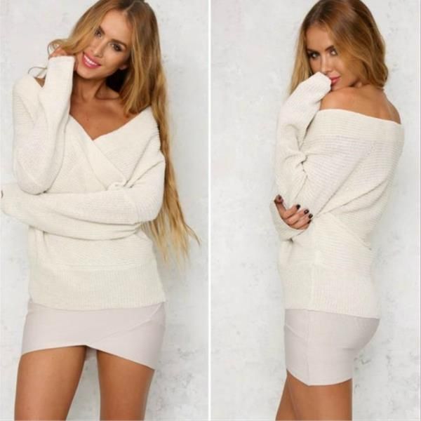solid color womens sweaters ladies long sleeve long knits winter female apparel deep v neck, White;black
solid color womens sweaters ladies long sleeve long knits winter female apparel deep v neck, White;black