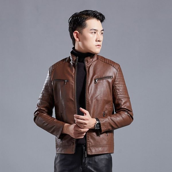 men's fur & faux slim fit moto biker zipper mens leather jackets fashion korean casual stand collar windproof male outerwear coat plus, Black
men's fur & faux slim fit moto biker zipper mens leather jackets fashion korean casual stand collar windproof male outerwear coat plus, Black