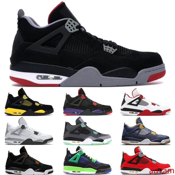 2019 новый горячий черный цемент 4s баскетбольная обувь мужская dunk сверху огонь красный зеленый glow eminem военная синяя дизайнерская обу