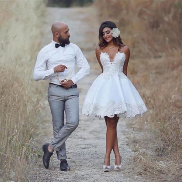 sweetheart short casual beach lace wedding dress new a line bridal gowns custom size handmade appliques selling fashion romantic, White
sweetheart short casual beach lace wedding dress new a line bridal gowns custom size handmade appliques selling fashion romantic, White