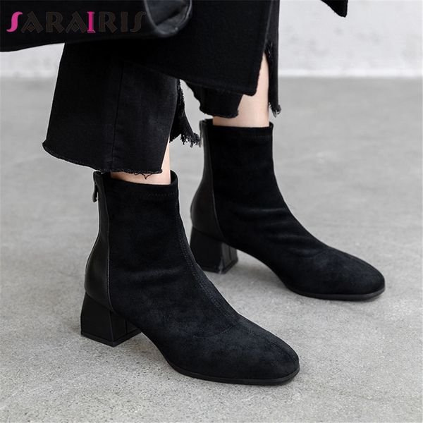 sarairis large size 31-43 elegant ankle boots women shoes woman chunky heels zip up shoes women boots female, Black
sarairis large size 31-43 elegant ankle boots women shoes woman chunky heels zip up shoes women boots female, Black