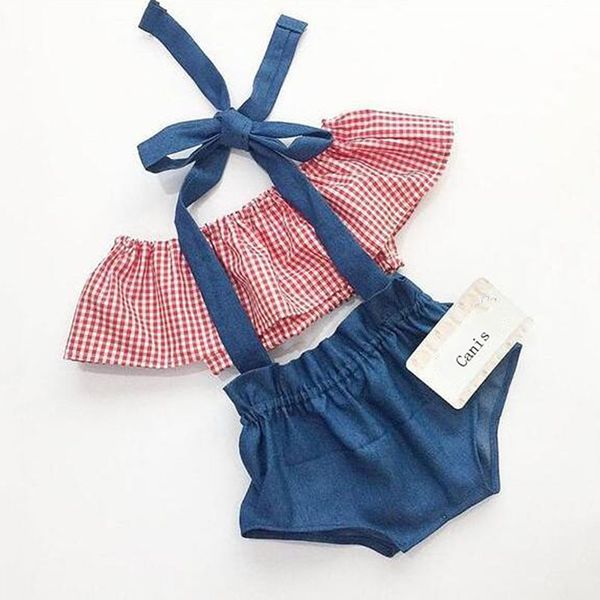 0-24m newborn kids baby girl clothes set summer plaid crop denim shorts overalls cute lovely outfits new born sunsuit, White
0-24m newborn kids baby girl clothes set summer plaid crop denim shorts overalls cute lovely outfits new born sunsuit, White