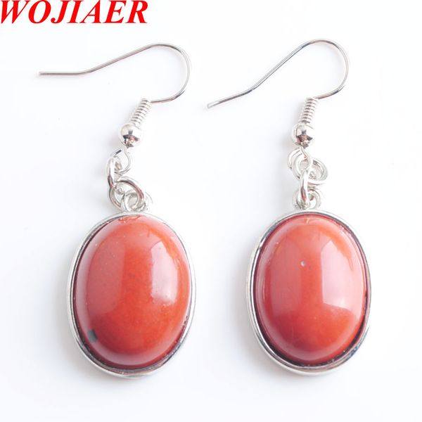 wojiaer new natural red river jasper gem stone egg-shaped drop earrings beads healing earring women jewellery dr8027, Silver
wojiaer new natural red river jasper gem stone egg-shaped drop earrings beads healing earring women jewellery dr8027, Silver