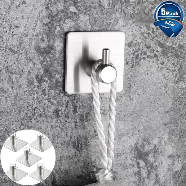 5 pcs self-adhesive towel hook wall hook stainless steel without drilling towel clothes sticker robe coat hanger bathroom
5 pcs self-adhesive towel hook wall hook stainless steel without drilling towel clothes sticker robe coat hanger bathroom