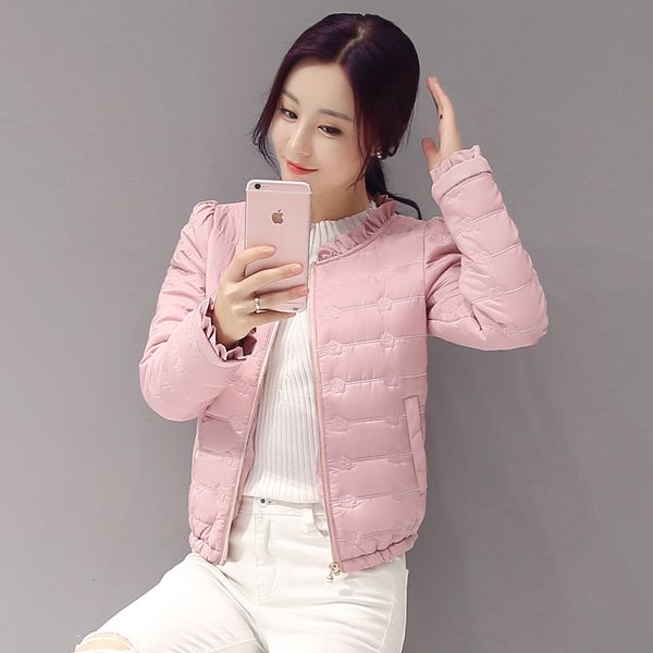 2018 new down cotton women's short cotton clothes winter anti-season cotton-padded jacket coat, Black
2018 new down cotton women's short cotton clothes winter anti-season cotton-padded jacket coat, Black