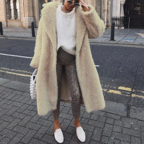 women winter coats fashion solid button pockets warm plush long sleeve long coat 2019 new warm outwear, Black
women winter coats fashion solid button pockets warm plush long sleeve long coat 2019 new warm outwear, Black