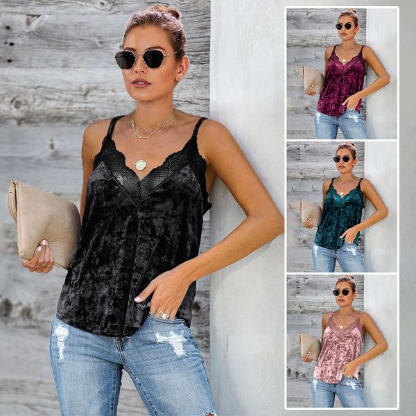 ins shiying velvet camisole bottoming vest female 2020 summer wear loose european and american lace camisole for sale, Black;white
ins shiying velvet camisole bottoming vest female 2020 summer wear loose european and american lace camisole for sale, Black;white