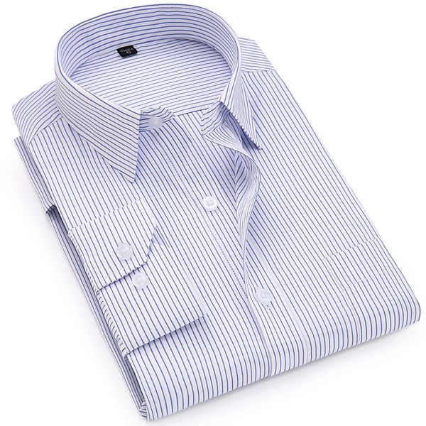2019 autumn classic men striped dress shirt long sleeve mens business formal office plus size 7xl male smart casual shirts, White;black
2019 autumn classic men striped dress shirt long sleeve mens business formal office plus size 7xl male smart casual shirts, White;black
