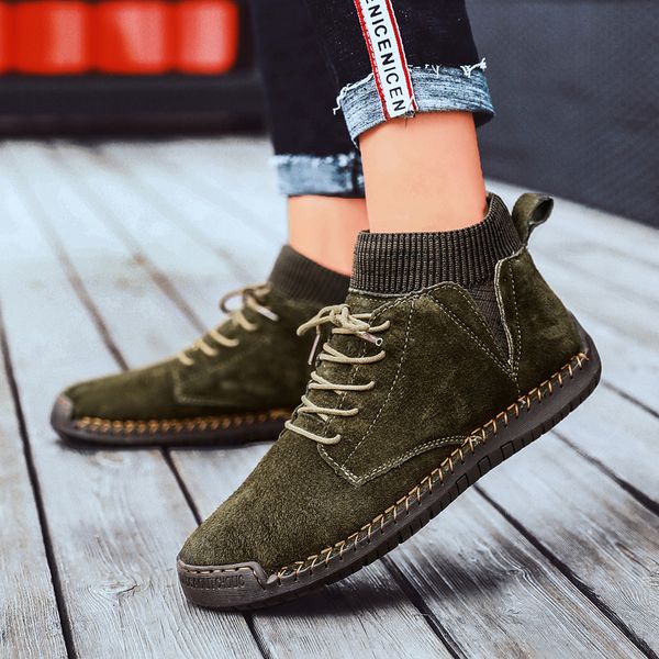 unn plus shoes for man warm winter snow boots waterproof ankle desert boots suede leather anti-collision with fur casual shoes, Black
unn plus shoes for man warm winter snow boots waterproof ankle desert boots suede leather anti-collision with fur casual shoes, Black