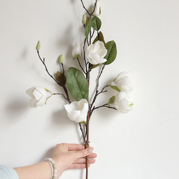 31 silk magnolia 7 head artificial flower home wedding centerpiece decor