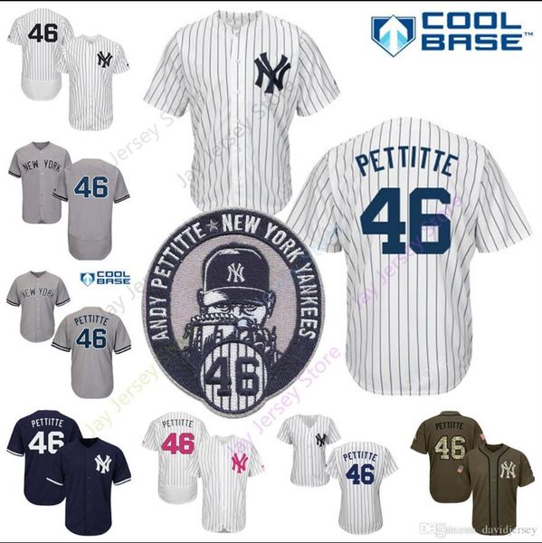 Andy Pettitte Yankees 46 Jersey New York Home Away White Pinstripe Grey Men Women Youth Size S-3XL Custom Name
Andy Pettitte Yankees 46 Jersey New York Home Away White Pinstripe Grey Men Women Youth Size S-3XL Custom Name