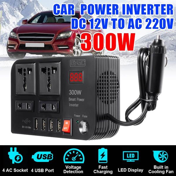 kroak 4 usb inverter 300w dc12v to ac220v voltage transformer led modified sine wave power inverter dc12v to ac220v converter
kroak 4 usb inverter 300w dc12v to ac220v voltage transformer led modified sine wave power inverter dc12v to ac220v converter