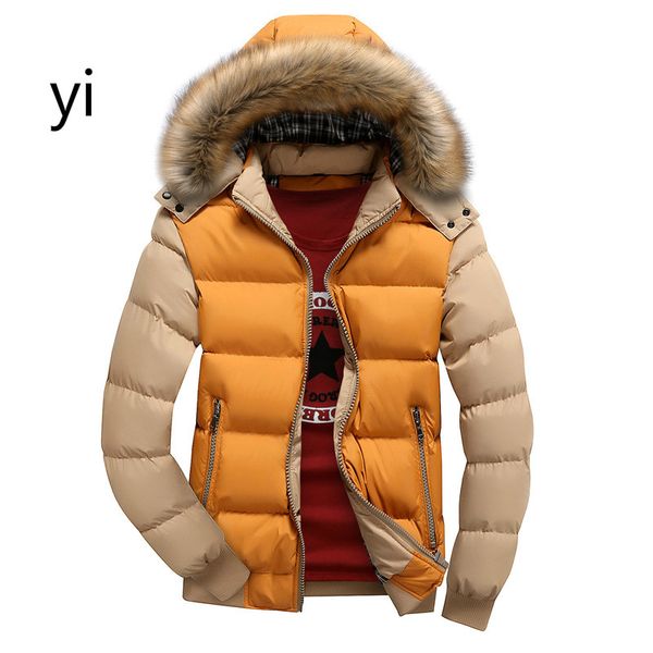 yi 2019 new men casual fur hooded cotton padding parka mens windproof waterproof patchwork windbreaker, Black
yi 2019 new men casual fur hooded cotton padding parka mens windproof waterproof patchwork windbreaker, Black