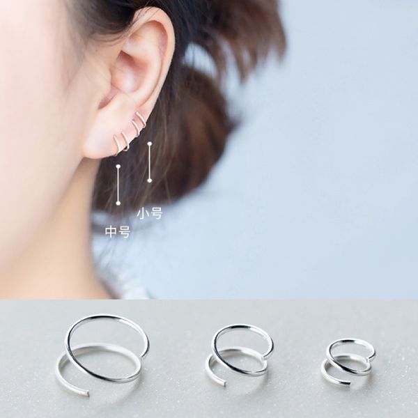 925 sterling silver simple ear bone hoop earrings for women mini small hoop earrings ear bone buckle round circle, Golden;silver
925 sterling silver simple ear bone hoop earrings for women mini small hoop earrings ear bone buckle round circle, Golden;silver