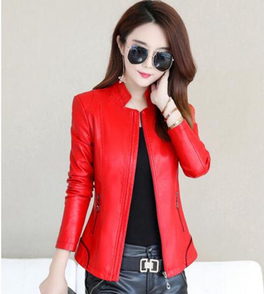 women spring and autumn business english new style boutique personality fashion slimming thin motorcycle leather coat / m-4xl, Black
women spring and autumn business english new style boutique personality fashion slimming thin motorcycle leather coat / m-4xl, Black