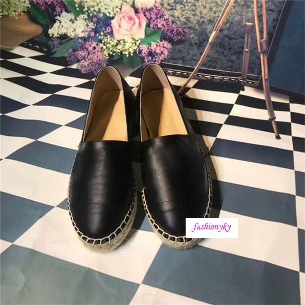 summer sandals brand espadrilles fisherman shoe low heel genuine leather leisure shoes size 37, Black
summer sandals brand espadrilles fisherman shoe low heel genuine leather leisure shoes size 37, Black