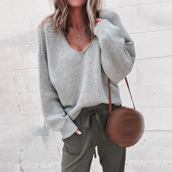 casual knitted sweater women streetwear v neck long sleeve pullovers loose solid coat 2019 autumn winter fashion women's sweater, White;black
casual knitted sweater women streetwear v neck long sleeve pullovers loose solid coat 2019 autumn winter fashion women's sweater, White;black