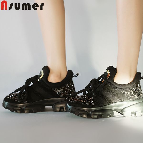 asumer 2020 new sneaker flats shoes women round toe suede leather shoes flat platform lace up women flats, Black
asumer 2020 new sneaker flats shoes women round toe suede leather shoes flat platform lace up women flats, Black