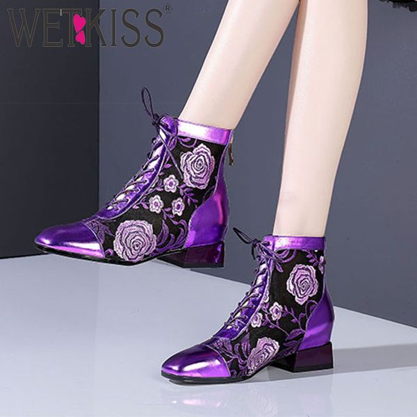 wetkiss leather ankle boots women square toe zip footwerar mesh appliques shoes female elevator thick heels shoes woman summer, Black
wetkiss leather ankle boots women square toe zip footwerar mesh appliques shoes female elevator thick heels shoes woman summer, Black