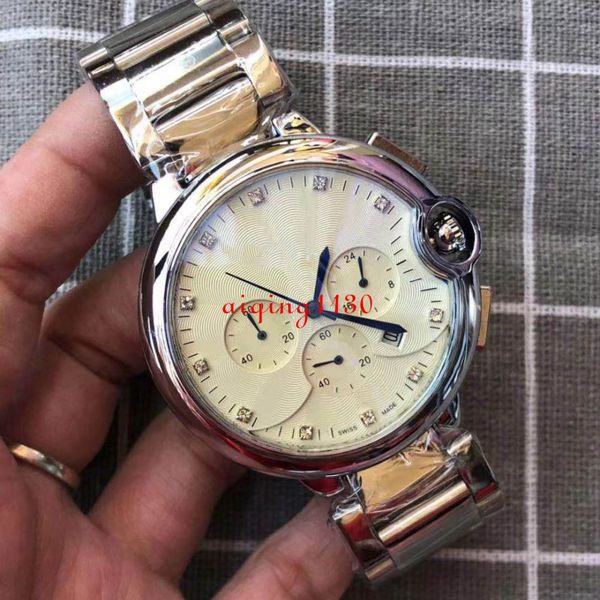 мужчины моды нью-паша ct белый циферблат кварцевые большой циферблат часы хронограф часы розовое золото стальной корпус браслет женские часы, Slivery;brown
мужчины моды нью-паша ct белый циферблат кварцевые большой циферблат часы хронограф часы розовое золото стальной корпус браслет женские часы, Slivery;brown