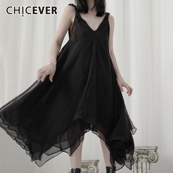 chicever patchwork mesh dress for women v neck sleeveless sling asymmetric loose casual midi summer dresses female 2020 new, Black;gray
chicever patchwork mesh dress for women v neck sleeveless sling asymmetric loose casual midi summer dresses female 2020 new, Black;gray