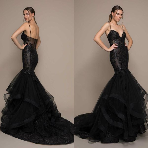 2020 spaghetti straps evening dresses illusion lace sweetheart ruffle mermaid prom gowns with sequins black pageant dress, Black;red
2020 spaghetti straps evening dresses illusion lace sweetheart ruffle mermaid prom gowns with sequins black pageant dress, Black;red