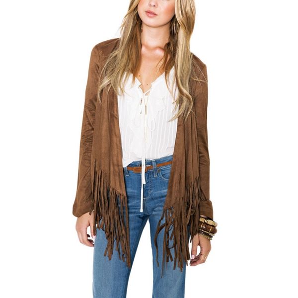 2017 autumn fashion women's casual long sleeve tassel cardigan sweater jacket coats outwear harajuku jacket, Black;brown
2017 autumn fashion women's casual long sleeve tassel cardigan sweater jacket coats outwear harajuku jacket, Black;brown