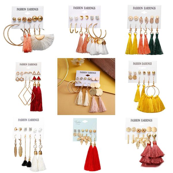 new trendy fashion ladies tassel earrings irregular ear ring combination suit popular joker accessories stud earrings strip earrings set, Silver
new trendy fashion ladies tassel earrings irregular ear ring combination suit popular joker accessories stud earrings strip earrings set, Silver
