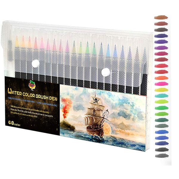 Water Brush Pens Soft Tip For Painting Drawing Coloring Marker Art Supplies