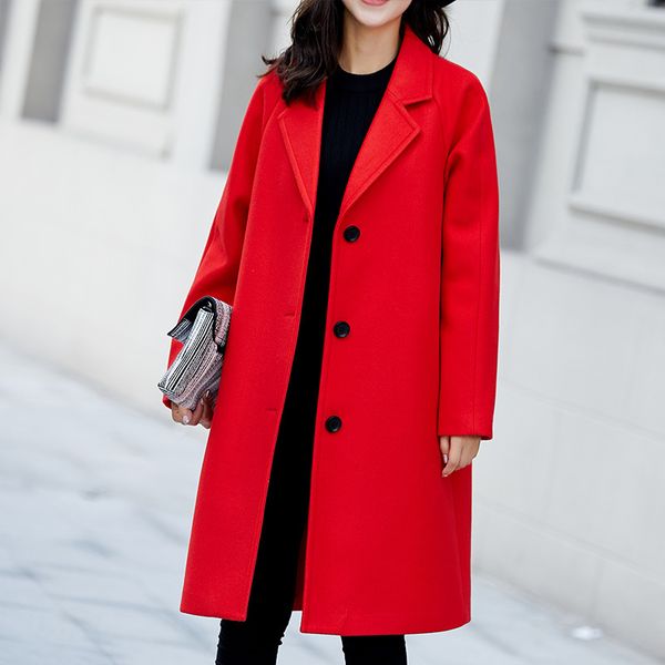 fashion long winter fashion wool coats solid single breasted wool blend coat and jacket wide-waisted loose coat femenino, Black
fashion long winter fashion wool coats solid single breasted wool blend coat and jacket wide-waisted loose coat femenino, Black