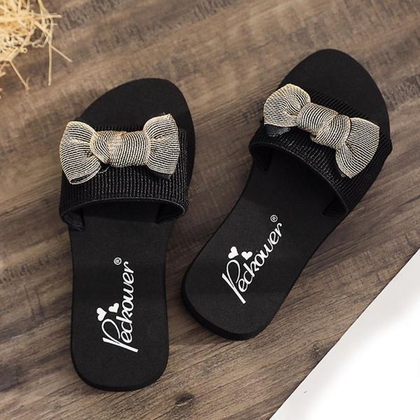 bow wedges women casual slippers increase slides beach shoes ladies indoor shoes home bathroom summer beach flip flops, Black 
bow wedges women casual slippers increase slides beach shoes ladies indoor shoes home bathroom summer beach flip flops, Black