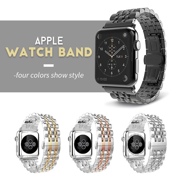 stainless steel strap band 38mm 42mm 7 links watchband smart watch metal bracelet for apple series 4 3 2 1, Black;brown
stainless steel strap band 38mm 42mm 7 links watchband smart watch metal bracelet for apple series 4 3 2 1, Black;brown