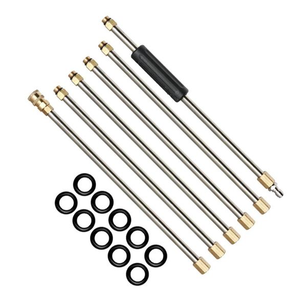 6pcs/set car pressure washer extension wand set 7.5 ft replacement lance 4000psi 1/4" thread ends car water gun accessories 
6pcs/set car pressure washer extension wand set 7.5 ft replacement lance 4000psi 1/4" thread ends car water gun accessories