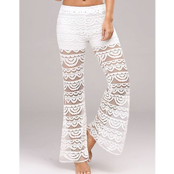 women's pants 2019 summer new solid color lace stitching casual wild pants split trousers loose large size temperament, Black;white
women's pants 2019 summer new solid color lace stitching casual wild pants split trousers loose large size temperament, Black;white
