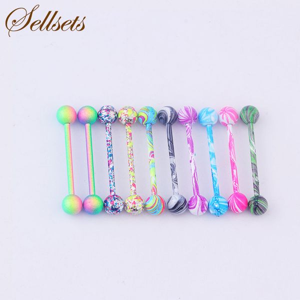 9pcs/set mix multicolor women colorful stainless steel ball barbell tongue piercing tongue ring body jewelry gifts, Slivery;golden
9pcs/set mix multicolor women colorful stainless steel ball barbell tongue piercing tongue ring body jewelry gifts, Slivery;golden