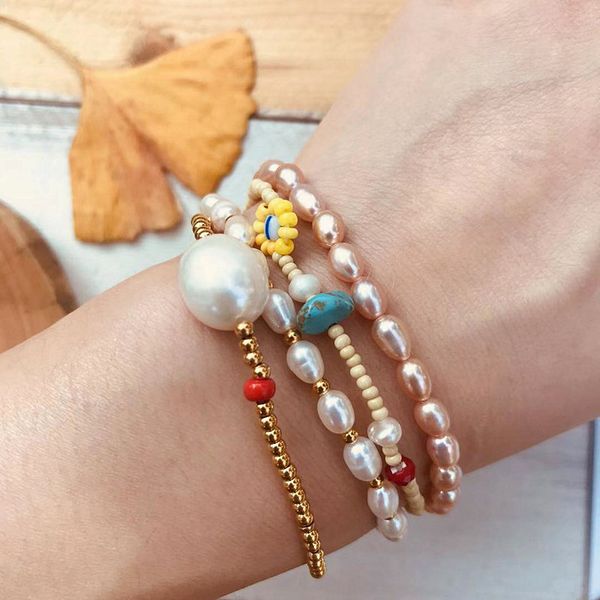 boho natural freshwater pearl bracelet women 2mm stainless steel gold beads do not fade baroque fashion jewelry bracelet 2019, Black
boho natural freshwater pearl bracelet women 2mm stainless steel gold beads do not fade baroque fashion jewelry bracelet 2019, Black