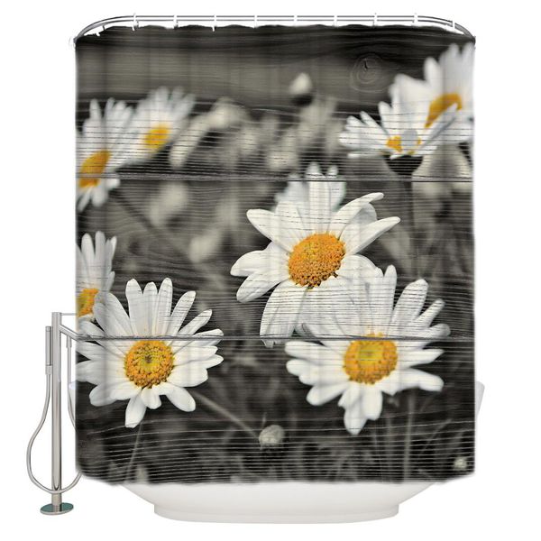 vintage wood textured background white flower field polyester fabric bathroom shower curtain with hooks
vintage wood textured background white flower field polyester fabric bathroom shower curtain with hooks