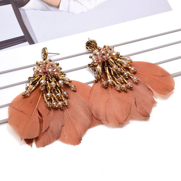 new arrival luxury crystals tassel dangle drop earrings high-quality vintage feather jewelry accessories for women wholesale, Silver
new arrival luxury crystals tassel dangle drop earrings high-quality vintage feather jewelry accessories for women wholesale, Silver