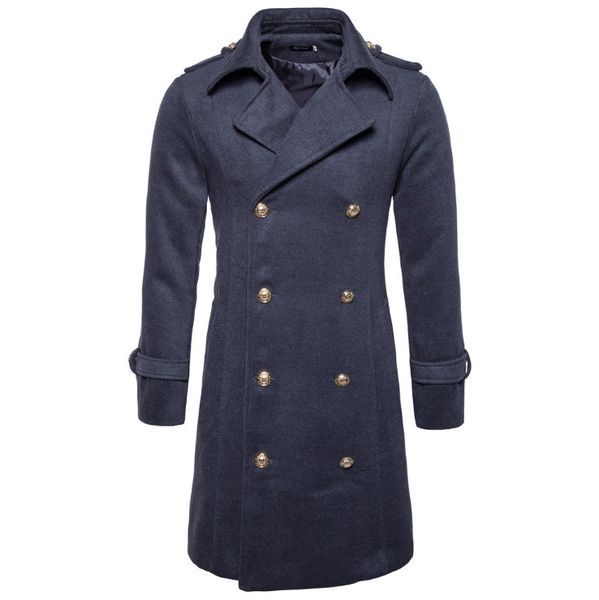 2019 autumn winter europe/us size double breasted woolen coat slim fit long windbreaker jacket male casual pea coat, Black
2019 autumn winter europe/us size double breasted woolen coat slim fit long windbreaker jacket male casual pea coat, Black